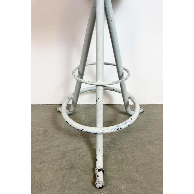 Industrial Grey Workshop Stool, 1960s For Sale - Image 4 of 18