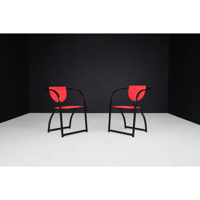Postmodern Armchairs attributed to KFF Karl-Friedrich, Germany, 1980s, Set of 2 For Sale - Image 11 of 12