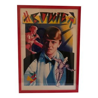 1980s Vintage Framed David Bowie Poster For Sale