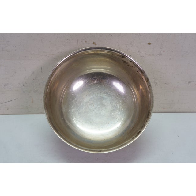Metal Early 20th Century M. Fred Hirsch Sterling Silver Paul Revere Bowl 900g 10" For Sale - Image 7 of 8