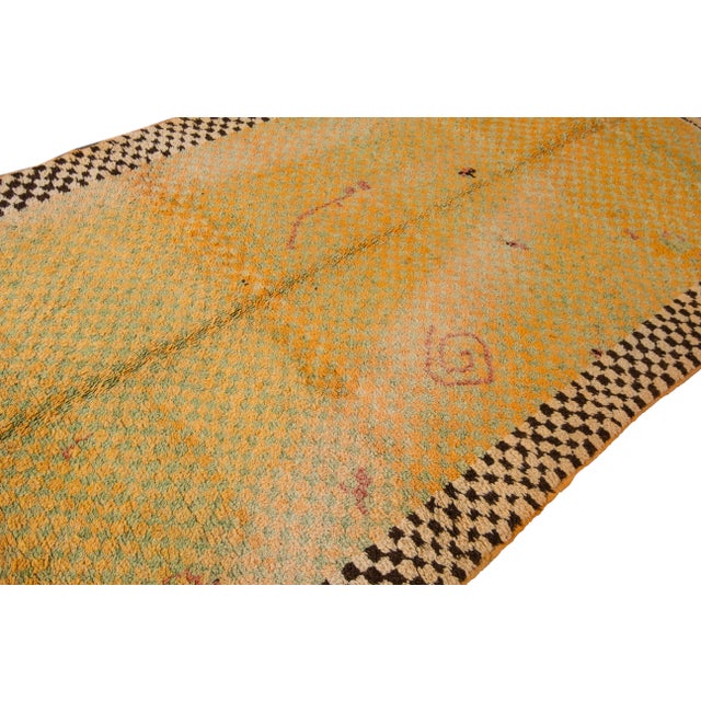 Textile Mid-20th Century Vintage Moroccan Rug For Sale - Image 7 of 9