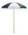 Gallo 6.5 Ft Beach Fringed Umbrella, Green Cabana Stripe For Sale