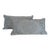 Pair of Blue Gray Floral Banquette Pillows With Oversized Botanical Motif For Sale
