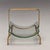Metal Fontana Arte, Italian Mid-Century Modern, Magazine Rack, Brass, Glass, 1970s For Sale - Image 7 of 10
