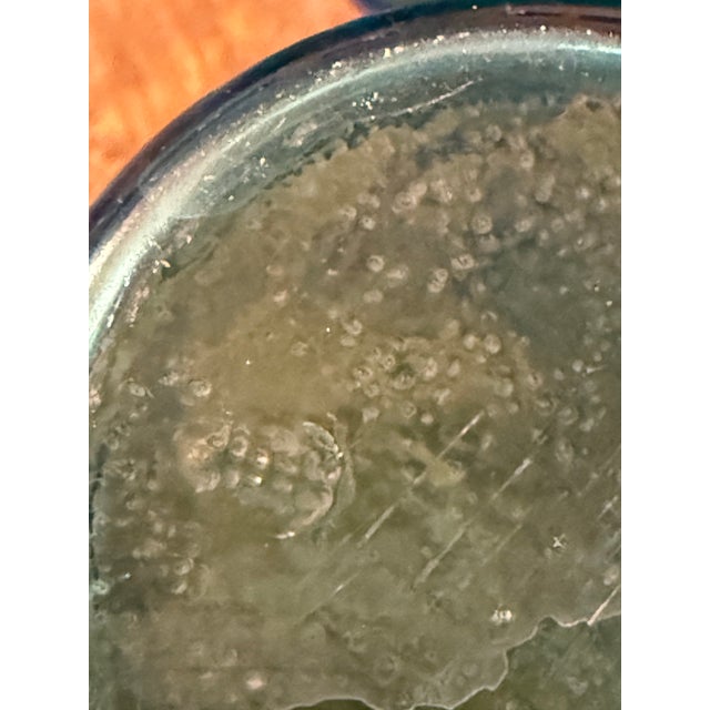 Mid 20th Century Period Mid 20th Century Anchor Honking Mid Century modern Colonial Tulip Laser Blue Glasses - Set of 5 For Sale - Image 5 of 10