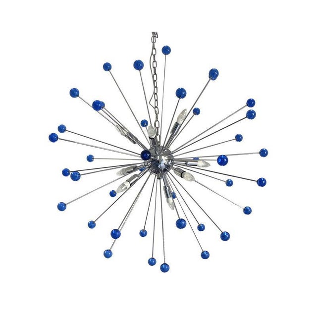 Blue Star Murano Glass Sputnik Chandelier by SimoEng For Sale - Image 14 of 14
