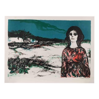 Carlo Marcantonio, Girl, 1980s, Lithograph For Sale
