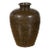 Antique Large Thai Monochrome Glazed Storage Jar with Tapering Lines For Sale