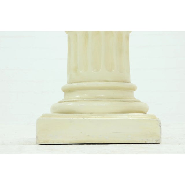 Beige Neoclassical Plaster Pedestal, 1980s For Sale - Image 8 of 10