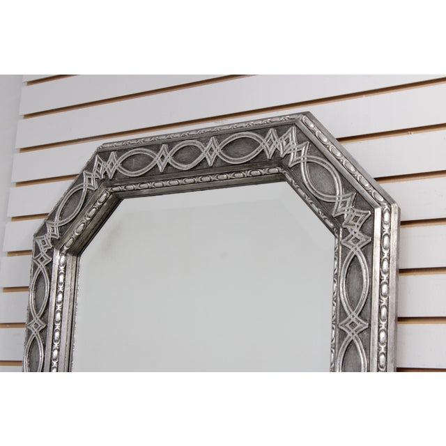 2020s Friedman Brothers #7261 Silver Decorated Beveled Mirror For Sale - Image 5 of 14