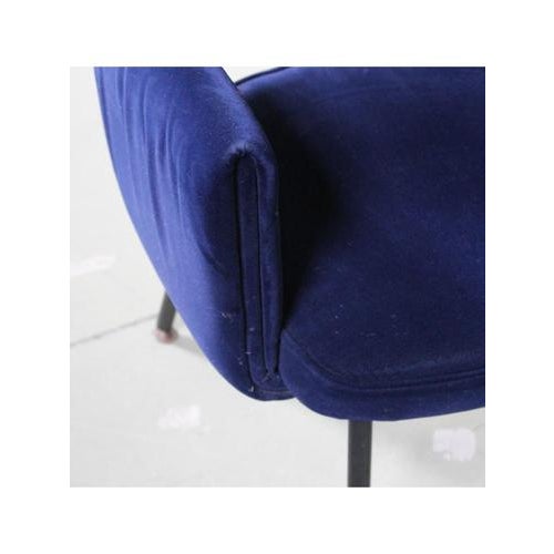 Metal Blue Armchairs, 1950s, Set of 2 For Sale - Image 7 of 14