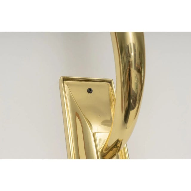 Jules Leleu Style Brass Sconces - a Pair For Sale - Image 9 of 13