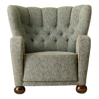 Aulanko Easy Chair attributed to Märta Blomstedt for Häämenlinna, Finland, 1940s For Sale