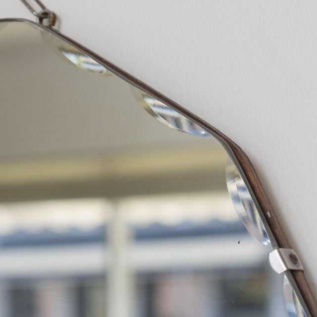 1930s French Art Deco Circular Beveled Mirror For Sale - Image 9 of 11