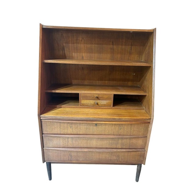 Scandinavian Secretaire in Teak, 1960s For Sale - Image 12 of 12