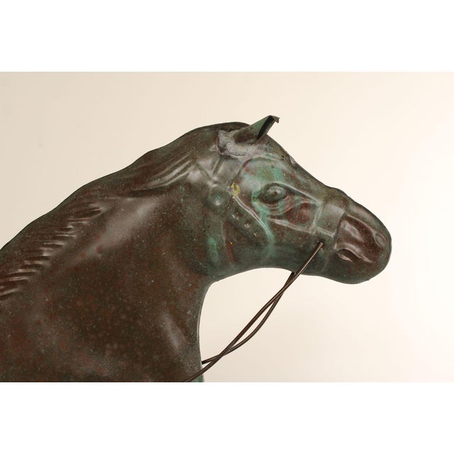 Vintage Jockey and Horse Copper Weathervane For Sale In Philadelphia - Image 6 of 12