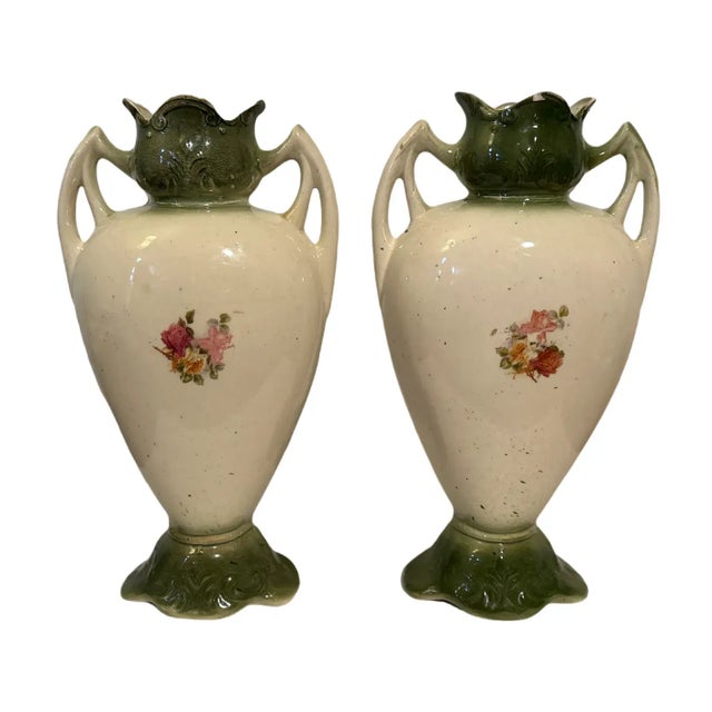 1910s Antique Edwardian Wild & Adams 3-Piece Mantel Garniture Set - 1910s For Sale - Image 5 of 9