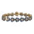 18k Yellow Gold Floral Blue Sapphire and Diamond Bracelet, 21.25 Ct by VRJewels For Sale