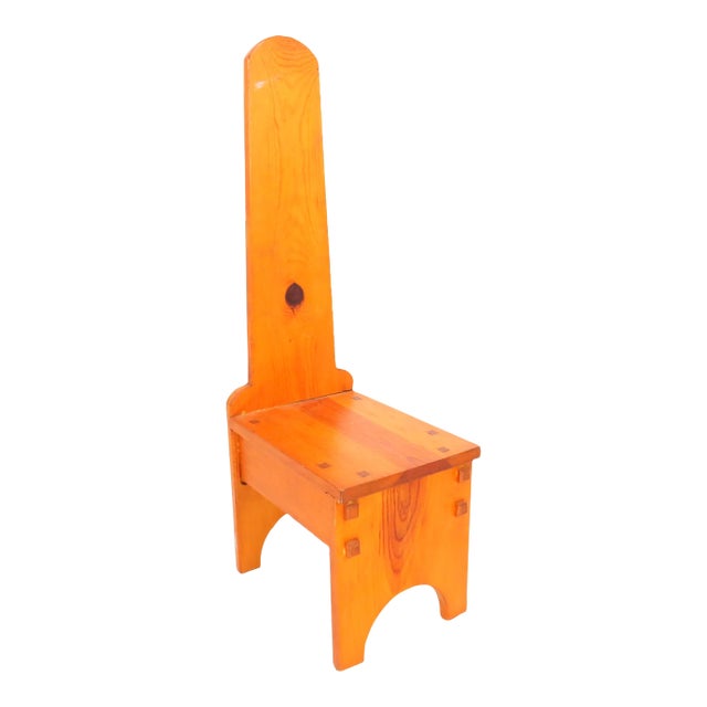 Vintage Arts and Crafts Inspired Pine Step Stool by Stanley L. Wahlquist For Sale