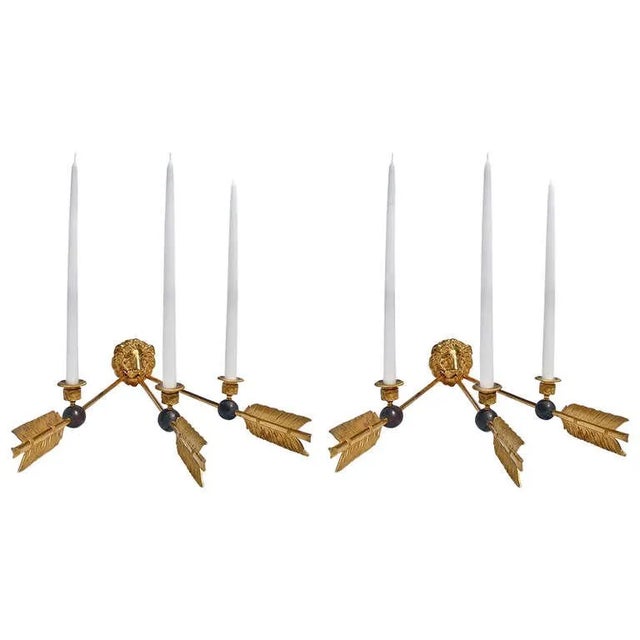 Gold Russian First Empire Period Ormolu Sconces- Pair For Sale - Image 8 of 8