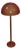 Golden Mushroom Floor Lamp with Brown Shade from Cosack Leuchten, 1970s For Sale