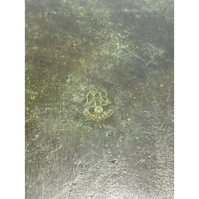 Swedish Bronze Inkwell attributed to GAB, 1930s For Sale - Image 6 of 7