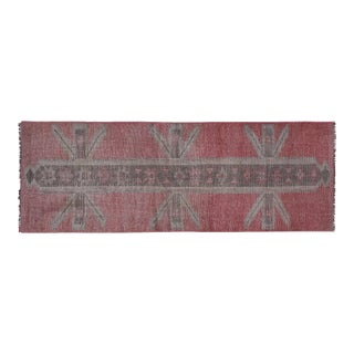 Vintage Brown Turkish Karapinar Rug 3' X 8'8'' For Sale