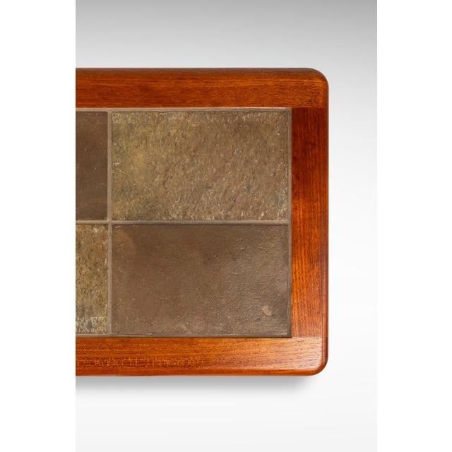 Danish Modern Side / Accent Table in Teak With Tile Top Inlay by Tue Poulson for Hsalev Furniture, Denmark, C. 1960s For Sale - Image 15 of 18