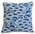 Modern Blue & White Kravet Coastal Nautical Wave Feather/Down Pillows 18" Square - Pair For Sale - Image 3 of 5