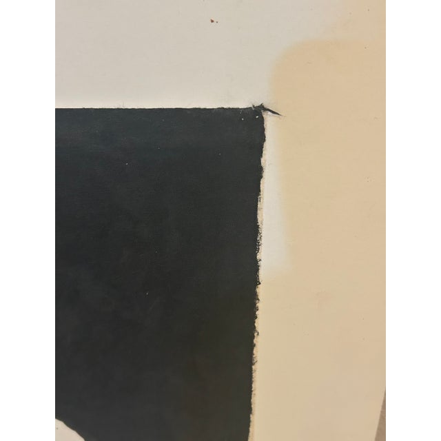 Black and White Painting on Paper by Thomas George For Sale - Image 4 of 8