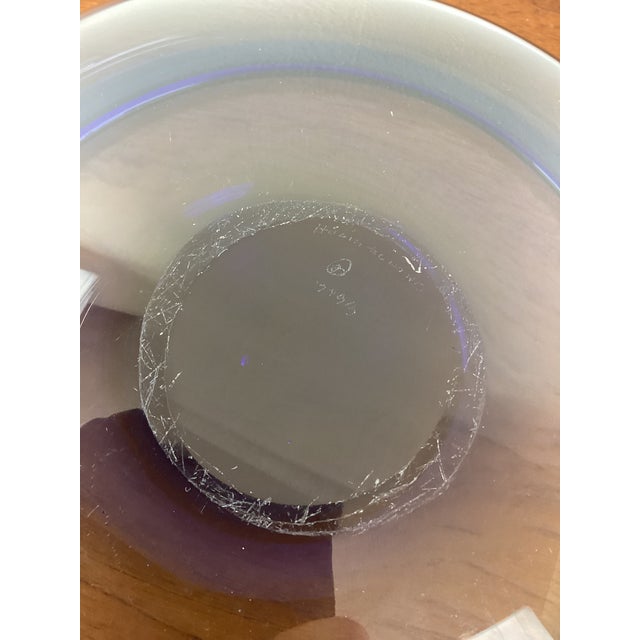 Vintage Mid-Century Modern Blue Holmegaard Glass Bowl For Sale - Image 11 of 11