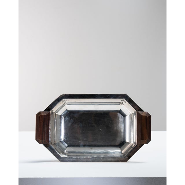 Mid 20th Century France Art Deco Chocolate Wood Serving Bowl For Sale - Image 14 of 15