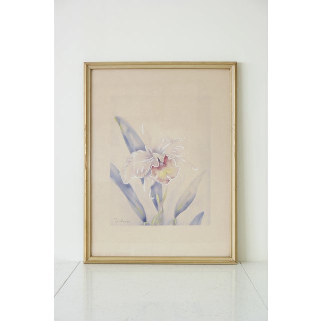 Lavender Vintage Tip Freeman Watercolor Painting For Sale - Image 8 of 8