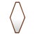 1960s Walnut Diamond Shaped Mid Century Modern Mirror For Sale