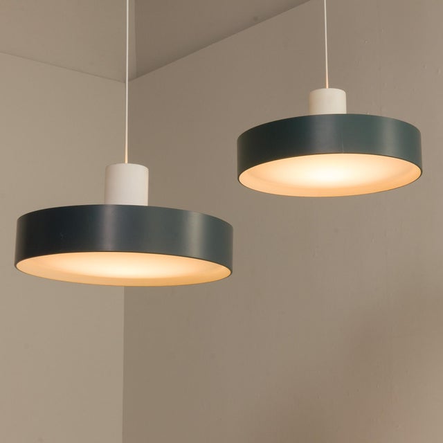 Pendant Lights by Karen & Ebbe Clemmensen and Jørgen Bo for Fog & Mørup, 1960s, Set of 2 For Sale - Image 9 of 13