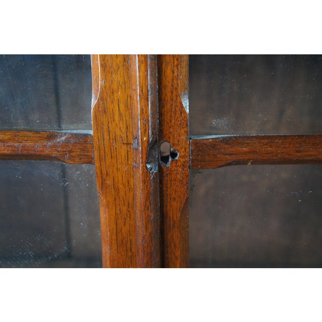 Monumental Antique Victorian Eastlake Walnut Bookcase Curio Display Cabinet Showcase For Sale - Image 11 of 14