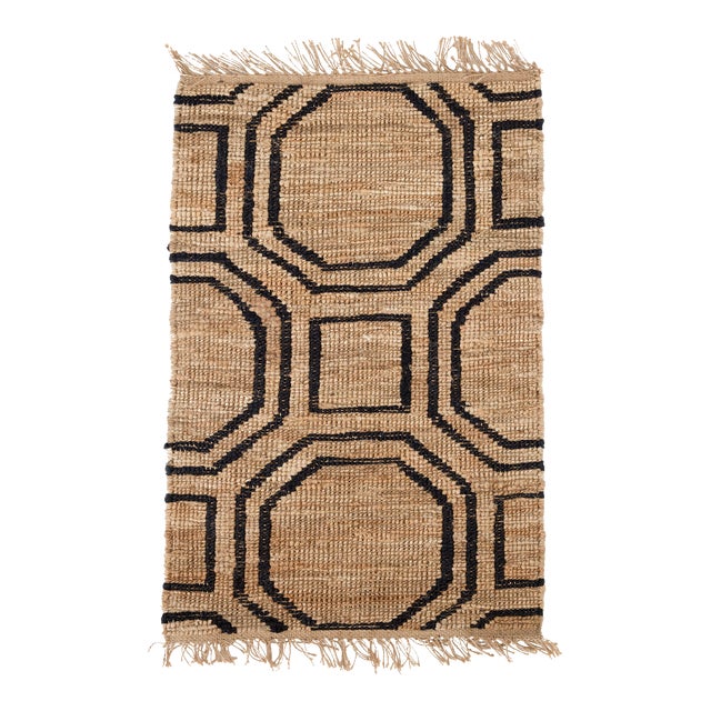 Dash & Albert by Annie Selke Hexile Hand Knotted Jute Rug, 3' x 5' For Sale
