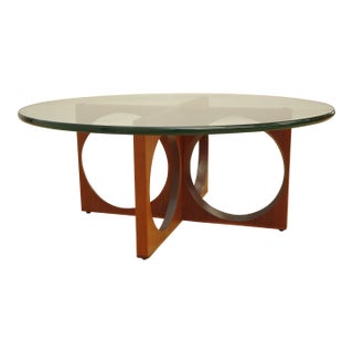 1960s European Mid Century Wood Coffee Table For Sale
