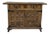 19th Century Catalan Spanish Baroque Credenza or Buffet with Two Drawers in Carved Walnut For Sale