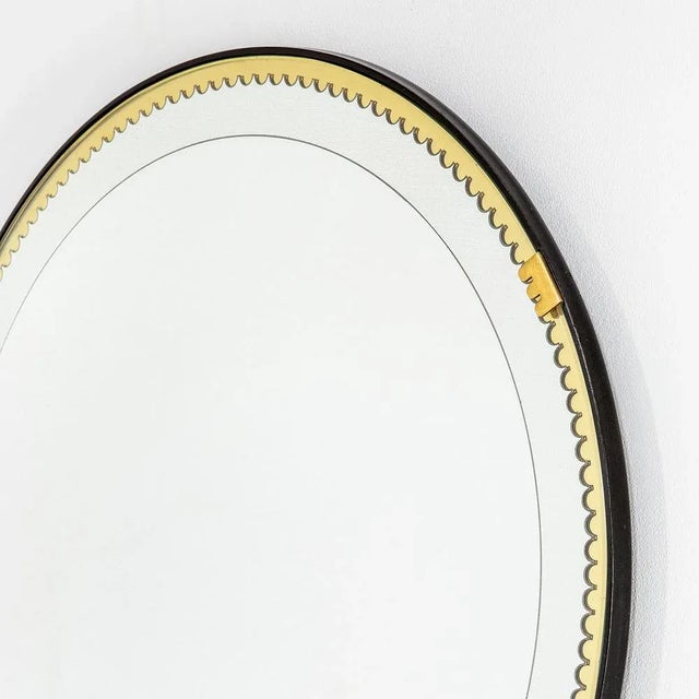 1940s Mirror with Copper Frame by Pietro Chiesa for Galvanit Fontana, 1940s For Sale - Image 5 of 8
