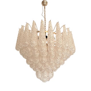 Italian Conchiglie Murano Glass Gold Chandelier by Simoeng For Sale