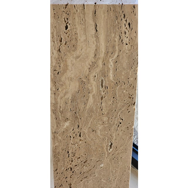 Travertine Pedestal Column For Sale - Image 4 of 5