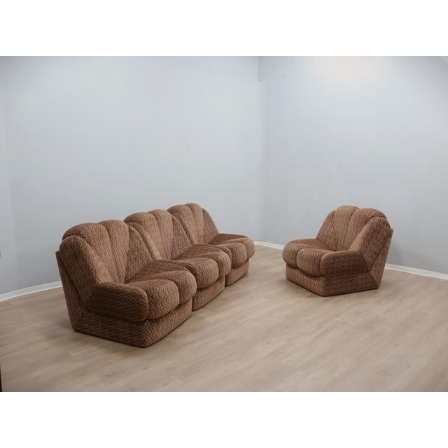 Vintage Italian Flower-Inspired Modular Sofa, 1970s, Set of 4 For Sale - Image 14 of 14