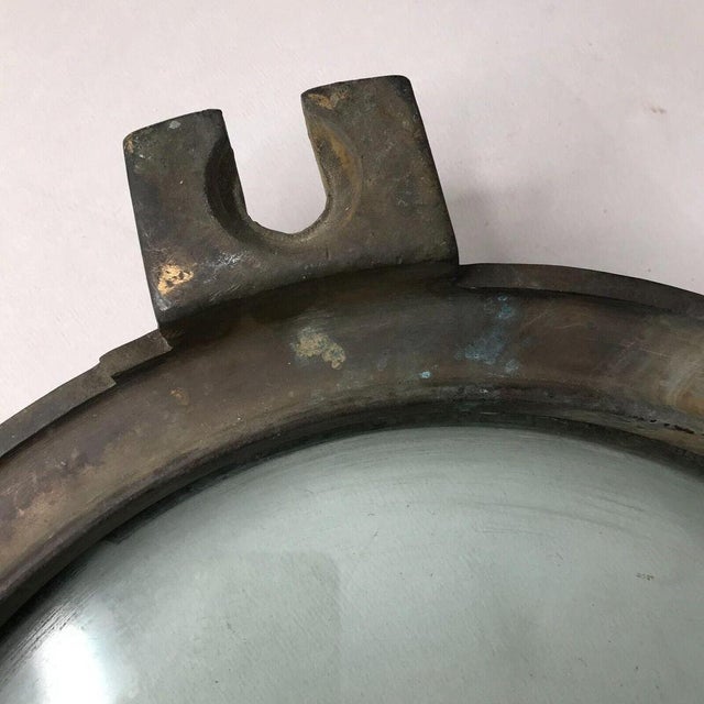 Large Antique Marine Bronze Porthole For Sale - Image 3 of 9
