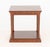 Empire Style Two-Tier Walnut Side Table, with four columnar supports and stepped square base. 24" H x 24" W x 24" D....