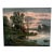 Vintage Tonalist Riverside Landscape Oil Painting on Canvas For Sale