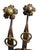 Vintage iron mixed metal fireplace andirons. A very unique set to add to your fireplace. Hand hammered and iron Ring &...