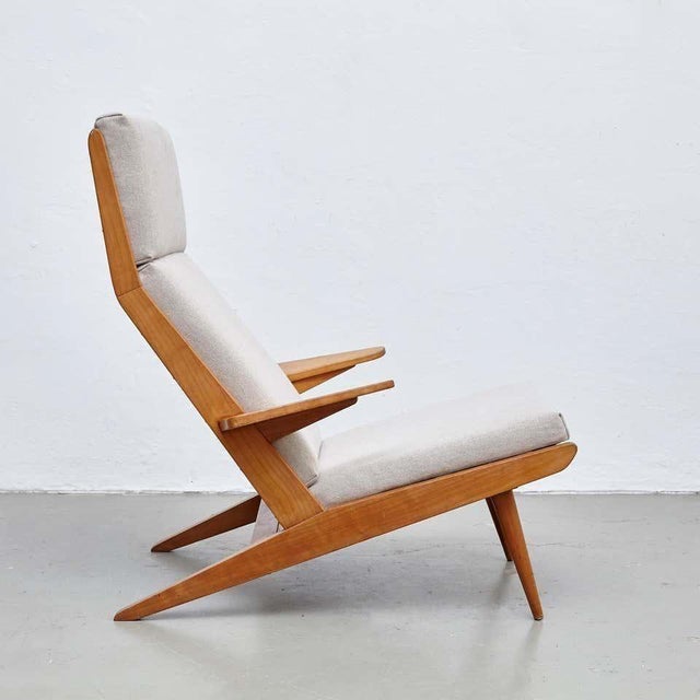 Wood Set of Mid-Century Modern Wood High Back Lounge Chairs from Koene Oberman, 1960s For Sale - Image 7 of 18
