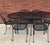 Metal 1990s Woodard Pinecrest Attributed Outdoor Wrought Iron Dining Set 7 Pieces For Sale - Image 7 of 12