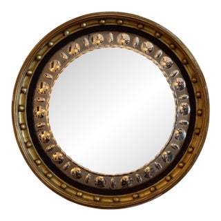 English Regency Convex Mirror With Bullseye Border For Sale